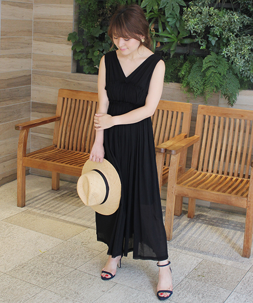 LIMITLESS LUXURY（リミットレスラグジュアリー）の「ダブルフロントワンピース◆（ワンピース・レディース・ホワイト/ブラック/サックスブルー・38/36）」の12枚目の写真