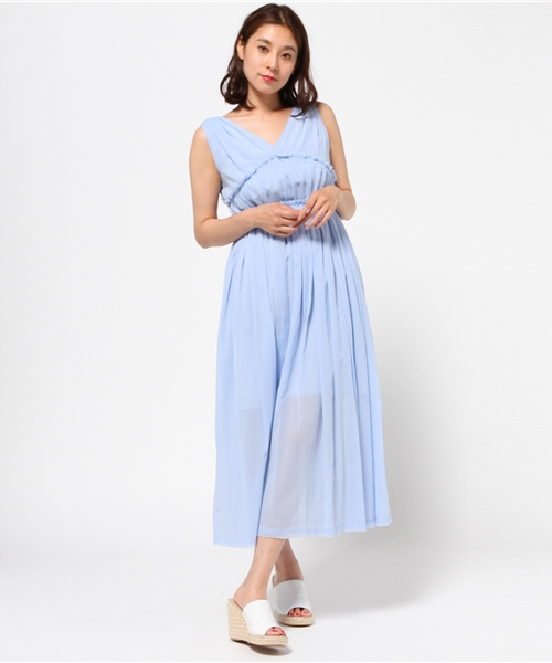 LIMITLESS LUXURY（リミットレスラグジュアリー）の「ダブルフロントワンピース◆（ワンピース・レディース・ホワイト/ブラック/サックスブルー・38/36）」の14枚目の写真