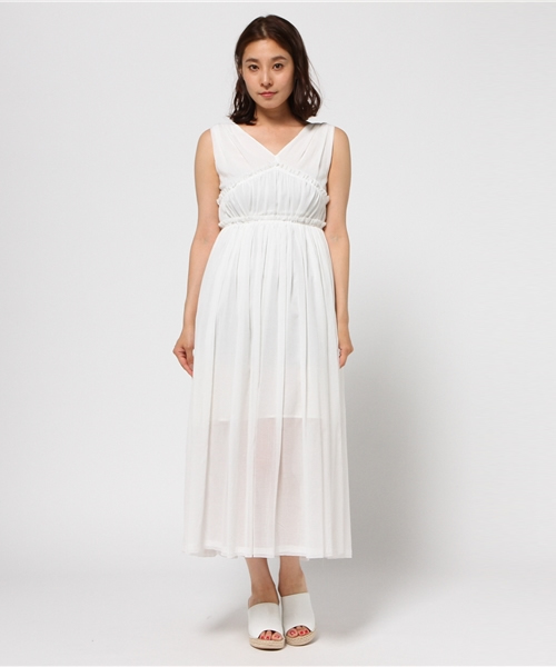 LIMITLESS LUXURY（リミットレスラグジュアリー）の「ダブルフロントワンピース◆（ワンピース・レディース・ホワイト/ブラック/サックスブルー・38/36）」の2枚目の写真