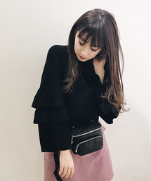 MURUA | スリーブラッフルニット(ニット/セーター)