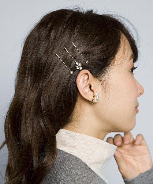 PLAIN CLOTHING（プレーンクロージング）の「ヘアピン3本セット【PLAIN CLOTHING】（ヘアピン・レディース・ピンク/ブルー・FREE）」の7枚目の写真