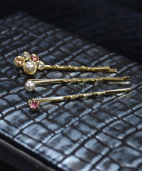 PLAIN CLOTHING（プレーンクロージング）の「ヘアピン3本セット【PLAIN CLOTHING】（ヘアピン・レディース・ピンク/ブルー・FREE）」の9枚目の写真