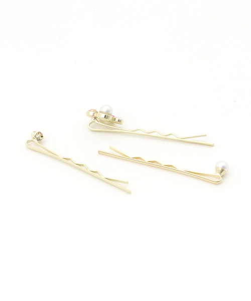 PLAIN CLOTHING（プレーンクロージング）の「ヘアピン3本セット【PLAIN CLOTHING】（ヘアピン・レディース・ピンク/ブルー・FREE）」の3枚目の写真