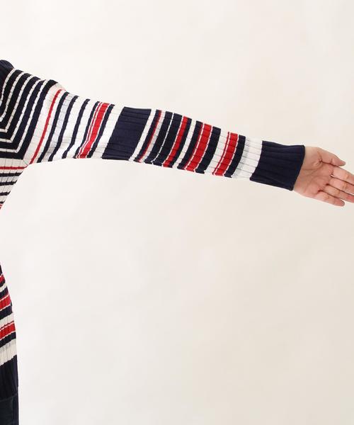 coen（コーエン）の「リボンベルト付きリブニット（ニット/セーター・レディース・オフホワイト/ネイビー/ライトブルー/ライトピンク・LARGE/MEDIUM）」の18枚目の写真