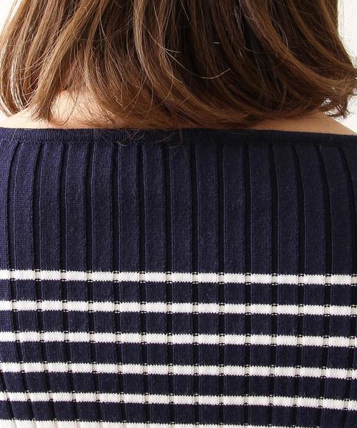 coen（コーエン）の「リボンベルト付きリブニット（ニット/セーター・レディース・オフホワイト/ネイビー/ライトブルー/ライトピンク・LARGE/MEDIUM）」の21枚目の写真