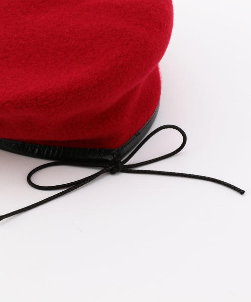 SHIPS（シップス）の「LAULHERE：ORION（ハンチング/ベレー帽・レディース・ブラック/ワイン・ONE SIZE）」の5枚目の写真