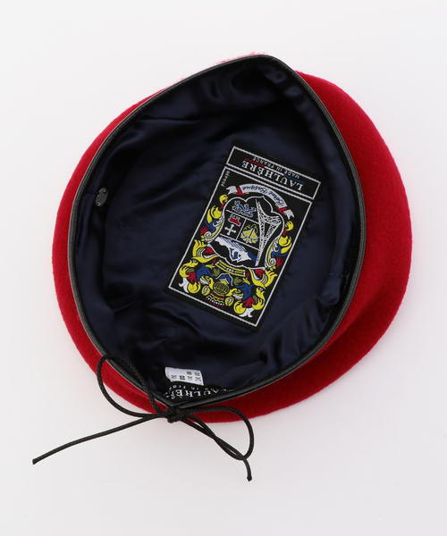 SHIPS（シップス）の「LAULHERE：ORION（ハンチング/ベレー帽・レディース・ブラック/ワイン・ONE SIZE）」の3枚目の写真