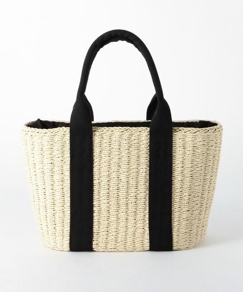 green label relaxing（グリーンレーベルリラクシング）の「[WEB限定]CB テープハンドルかごバッグ ◆（かごバッグ・レディース・オフホワイト/モカ・FREE）」の13枚目の写真