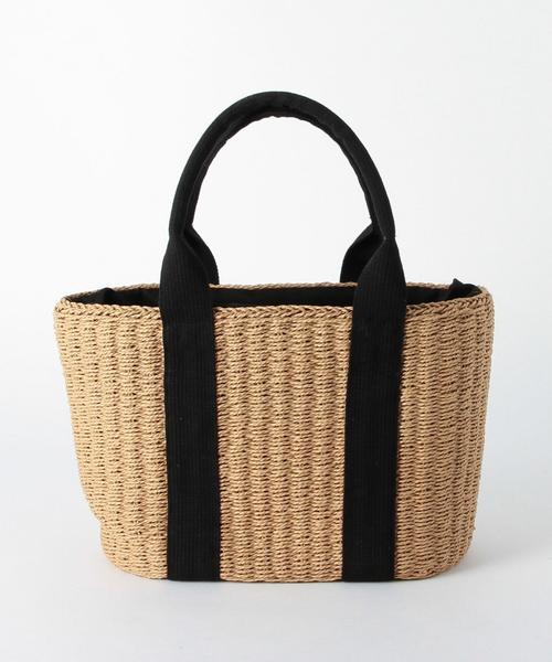 green label relaxing（グリーンレーベルリラクシング）の「[WEB限定]CB テープハンドルかごバッグ ◆（かごバッグ・レディース・オフホワイト/モカ・FREE）」の14枚目の写真