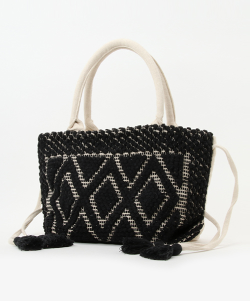ROPE' PICNIC(ロペピクニック)の「ジャガードビッグトートバッグ(トートバッグ・レディース・ピンク/ブラック/オフホワイト/ブラック系その他・FREE)」の12枚目の写真