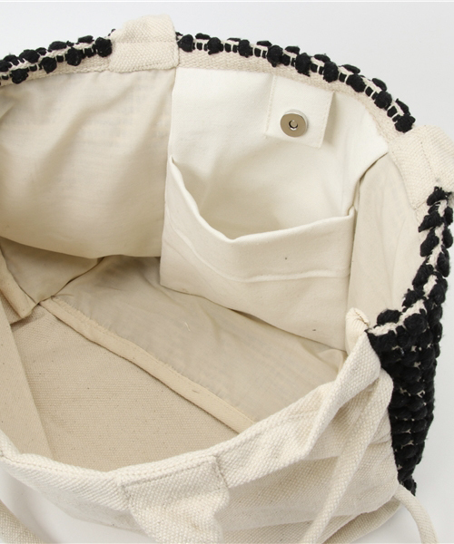 ROPE' PICNIC(ロペピクニック)の「ジャガードビッグトートバッグ(トートバッグ・レディース・ピンク/ブラック/オフホワイト/ブラック系その他・FREE)」の11枚目の写真