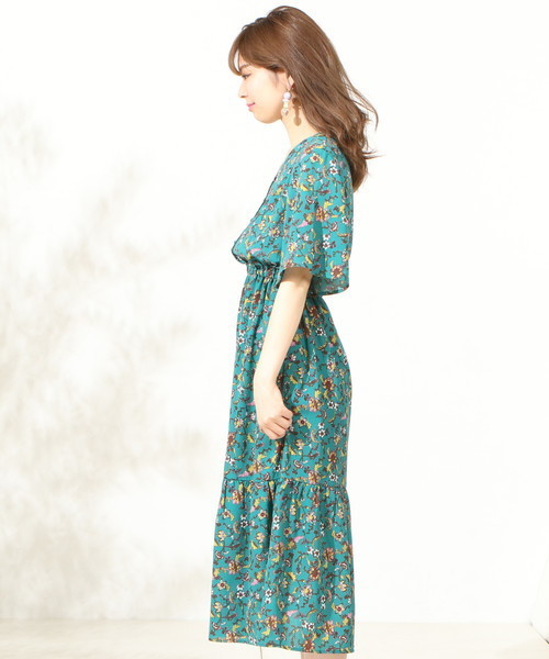natural couture（ナチュラルクチュール）の「オリエンタルフラワーOP（ワンピース・レディース・オレンジ/ブラック/ターコイズブルー・FREE）」の17枚目の写真