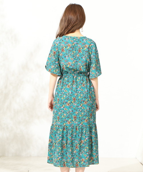 natural couture（ナチュラルクチュール）の「オリエンタルフラワーOP（ワンピース・レディース・オレンジ/ブラック/ターコイズブルー・FREE）」の18枚目の写真