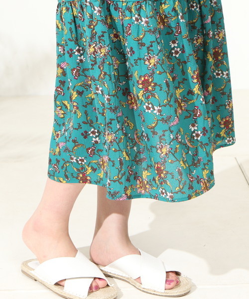 natural couture（ナチュラルクチュール）の「オリエンタルフラワーOP（ワンピース・レディース・オレンジ/ブラック/ターコイズブルー・FREE）」の11枚目の写真