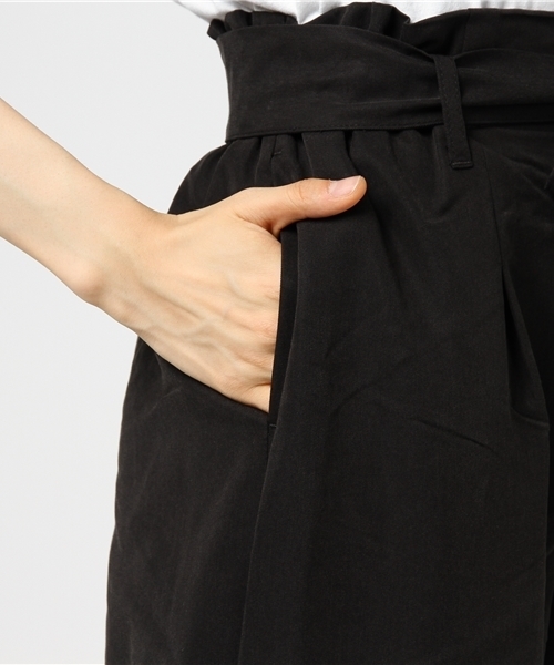 WEGO（ウィゴー）の「WEGO/リボンクロップドワイドパンツ（スラックス・レディース・ホワイト系その他4/イエロー系その他2/ダークインディゴブルー/その他1/ブラック/インディゴブルー/ホワイト系その他2/その他2/ライトブラウン/ダークグリーン/ワイン・LARGE/MEDIUM）」の22枚目の写真