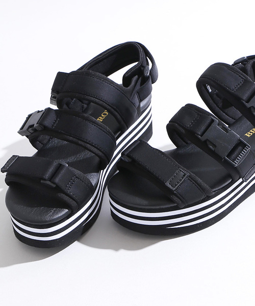 WEGO（ウィゴー）の「WEGO/厚底テープサンダル（サンダル・レディース・ブルー/ピンク/カーキ/ブラック・LARGE/MEDIUM）」の5枚目の写真