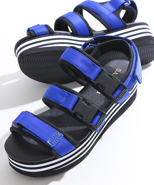 WEGO（ウィゴー）の「WEGO/厚底テープサンダル（サンダル・レディース・ブルー/ピンク/カーキ/ブラック・LARGE/MEDIUM）」の7枚目の写真