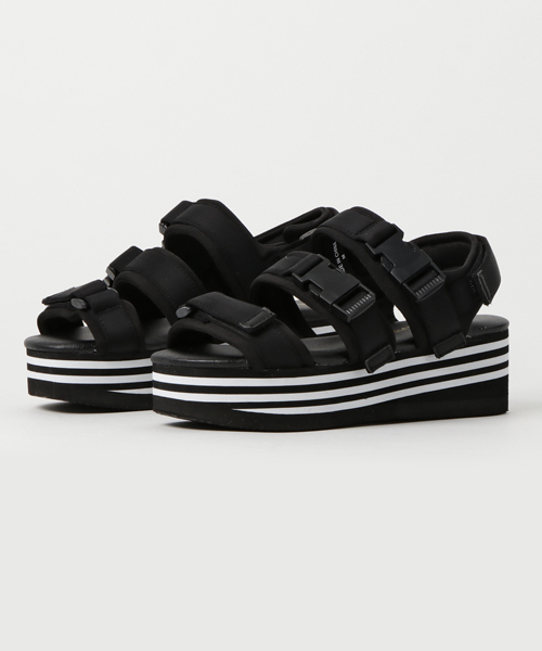 WEGO（ウィゴー）の「WEGO/厚底テープサンダル（サンダル・レディース・ブルー/ピンク/カーキ/ブラック・LARGE/MEDIUM）」の18枚目の写真