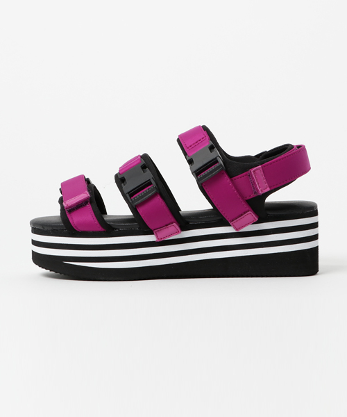 WEGO（ウィゴー）の「WEGO/厚底テープサンダル（サンダル・レディース・ブルー/ピンク/カーキ/ブラック・LARGE/MEDIUM）」の11枚目の写真