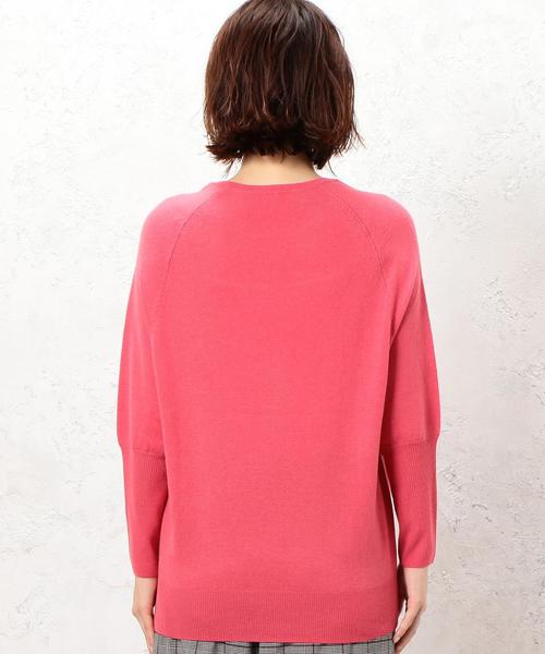 green label relaxing（グリーンレーベルリラクシング）の「[WEB限定] CF W/RY/N クルーネック ドルマン ニット（ニット/セーター・レディース・ライム/ピンク/ブラック/オリーブ/グレー・36/38/42/40）」の6枚目の写真