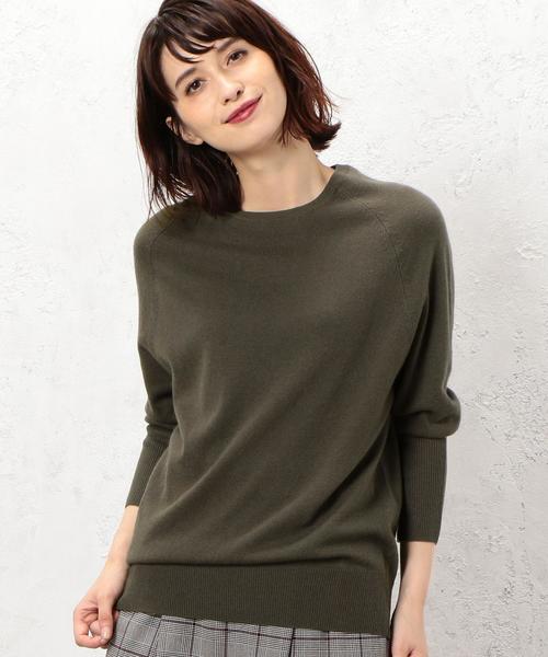 green label relaxing（グリーンレーベルリラクシング）の「[WEB限定] CF W/RY/N クルーネック ドルマン ニット（ニット/セーター・レディース・ライム/ピンク/ブラック/オリーブ/グレー・36/38/42/40）」の15枚目の写真