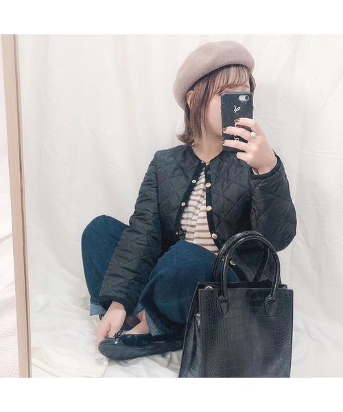 14+（イチヨンプラス）の「バスクベレー帽 / ber（ハンチング/ベレー帽・レディース・アイボリー/ワインレッド/ネイビー/ブラック/ベージュ/グレー/マスタード/カーキ・FREE）」の10枚目の写真