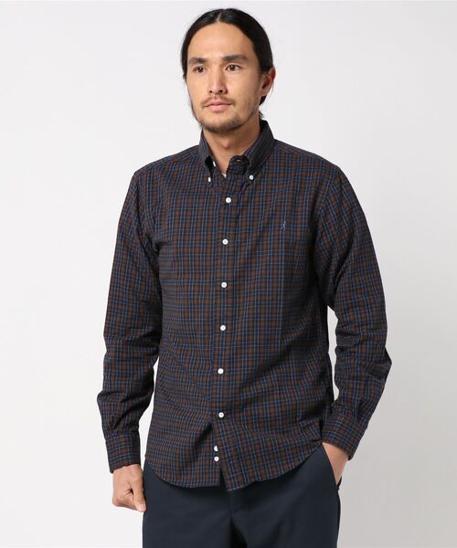 GYMPHLEX（ジムフレックス）の「[Gymphlex/ジムフレックス] ビエラ起毛チェックシャツ（シャツ/ブラウス・メンズ・ネイビー/ワイン/ブルー系その他/ブラック/グレー/ベージュ/ダークグリーン/ブラウン/グレー系その他/オレンジ/ベージュ系その他/ブルー系その他2/レッド/ダークブラウン/レッド系その他/ブルー系その他3/ベージュ系その他2/ブラウン系その他/ブラウン系その他2/グレー系その他2/アイボリー/モカ/チャコールグレー/レッド系その他2/ダークネイビー・L/M）」の10枚目の写真