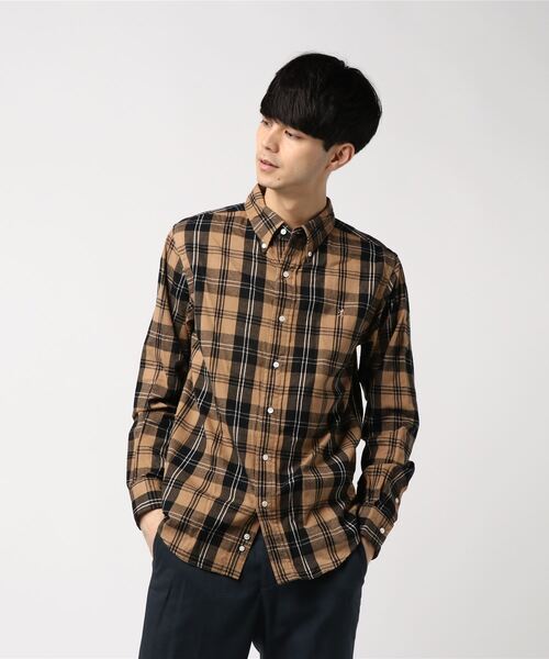 GYMPHLEX（ジムフレックス）の「[Gymphlex/ジムフレックス] ビエラ起毛チェックシャツ（シャツ/ブラウス・メンズ・ネイビー/ワイン/ブルー系その他/ブラック/グレー/ベージュ/ダークグリーン/ブラウン/グレー系その他/オレンジ/ベージュ系その他/ブルー系その他2/レッド/ダークブラウン/レッド系その他/ブルー系その他3/ベージュ系その他2/ブラウン系その他/ブラウン系その他2/グレー系その他2/アイボリー/モカ/チャコールグレー/レッド系その他2/ダークネイビー・L/M）」の13枚目の写真