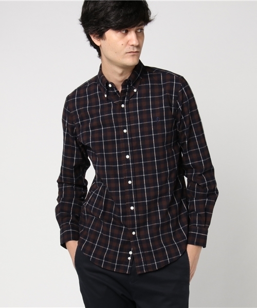GYMPHLEX（ジムフレックス）の「[Gymphlex/ジムフレックス] ビエラ起毛チェックシャツ（シャツ/ブラウス・メンズ・ネイビー/ワイン/ブルー系その他/ブラック/グレー/ベージュ/ダークグリーン/ブラウン/グレー系その他/オレンジ/ベージュ系その他/ブルー系その他2/レッド/ダークブラウン/レッド系その他/ブルー系その他3/ベージュ系その他2/ブラウン系その他/ブラウン系その他2/グレー系その他2/アイボリー/モカ/チャコールグレー/レッド系その他2/ダークネイビー・L/M）」の17枚目の写真