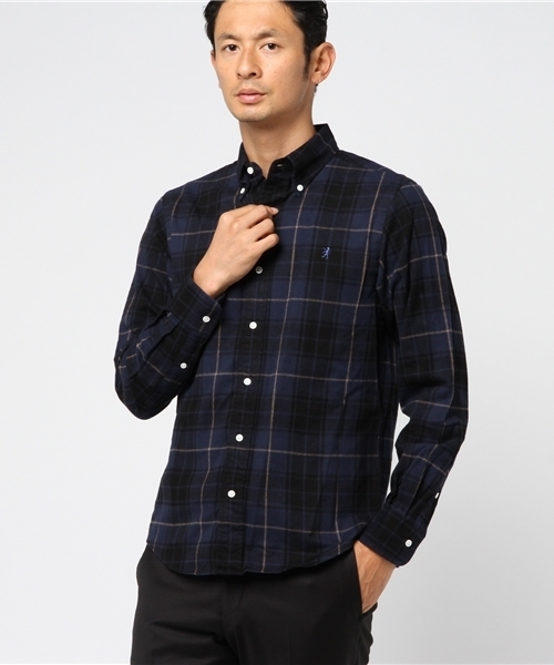 GYMPHLEX（ジムフレックス）の「[Gymphlex/ジムフレックス] ビエラ起毛チェックシャツ（シャツ/ブラウス・メンズ・ネイビー/ワイン/ブルー系その他/ブラック/グレー/ベージュ/ダークグリーン/ブラウン/グレー系その他/オレンジ/ベージュ系その他/ブルー系その他2/レッド/ダークブラウン/レッド系その他/ブルー系その他3/ベージュ系その他2/ブラウン系その他/ブラウン系その他2/グレー系その他2/アイボリー/モカ/チャコールグレー/レッド系その他2/ダークネイビー・L/M）」の16枚目の写真