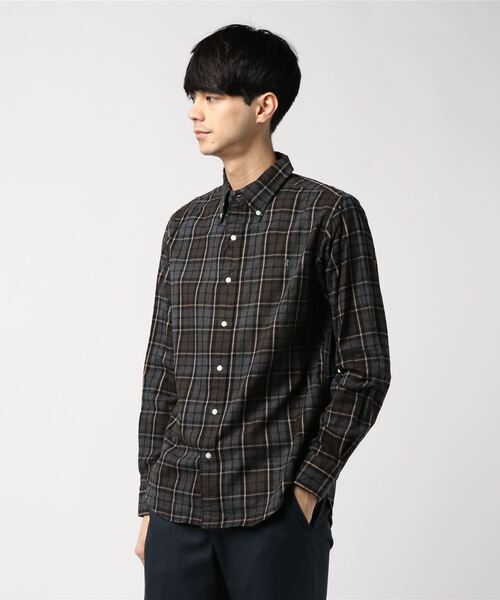 GYMPHLEX（ジムフレックス）の「[Gymphlex/ジムフレックス] ビエラ起毛チェックシャツ（シャツ/ブラウス・メンズ・ネイビー/ワイン/ブルー系その他/ブラック/グレー/ベージュ/ダークグリーン/ブラウン/グレー系その他/オレンジ/ベージュ系その他/ブルー系その他2/レッド/ダークブラウン/レッド系その他/ブルー系その他3/ベージュ系その他2/ブラウン系その他/ブラウン系その他2/グレー系その他2/アイボリー/モカ/チャコールグレー/レッド系その他2/ダークネイビー・L/M）」の8枚目の写真