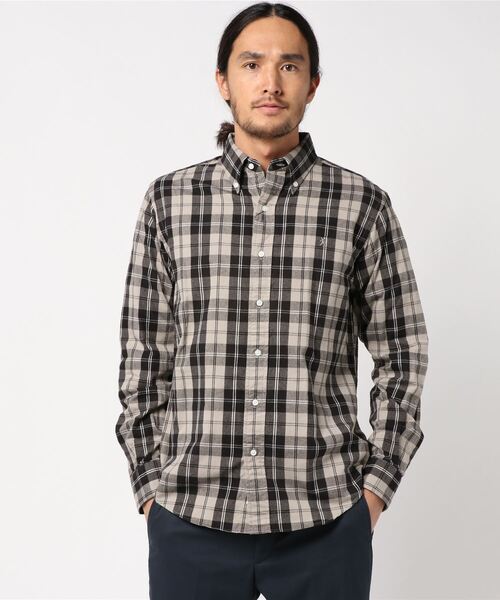 GYMPHLEX（ジムフレックス）の「[Gymphlex/ジムフレックス] ビエラ起毛チェックシャツ（シャツ/ブラウス・メンズ・ネイビー/ワイン/ブルー系その他/ブラック/グレー/ベージュ/ダークグリーン/ブラウン/グレー系その他/オレンジ/ベージュ系その他/ブルー系その他2/レッド/ダークブラウン/レッド系その他/ブルー系その他3/ベージュ系その他2/ブラウン系その他/ブラウン系その他2/グレー系その他2/アイボリー/モカ/チャコールグレー/レッド系その他2/ダークネイビー・L/M）」の14枚目の写真