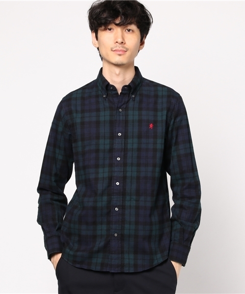 GYMPHLEX（ジムフレックス）の「[Gymphlex/ジムフレックス] ビエラ起毛チェックシャツ（シャツ/ブラウス・メンズ・ネイビー/ワイン/ブルー系その他/ブラック/グレー/ベージュ/ダークグリーン/ブラウン/グレー系その他/オレンジ/ベージュ系その他/ブルー系その他2/レッド/ダークブラウン/レッド系その他/ブルー系その他3/ベージュ系その他2/ブラウン系その他/ブラウン系その他2/グレー系その他2/アイボリー/モカ/チャコールグレー/レッド系その他2/ダークネイビー・L/M）」の15枚目の写真