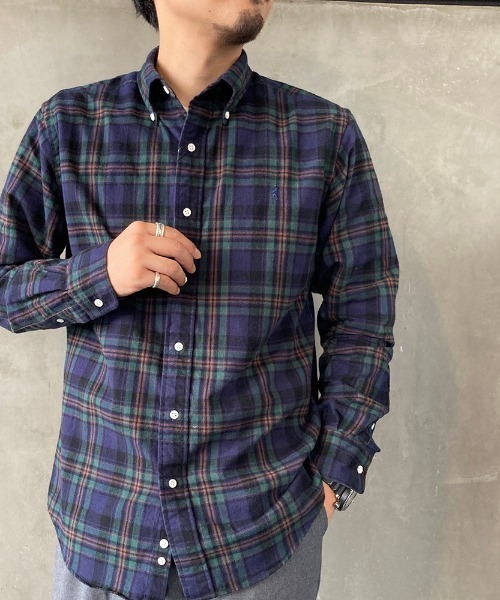 GYMPHLEX（ジムフレックス）の「[Gymphlex/ジムフレックス] ビエラ起毛チェックシャツ（シャツ/ブラウス・メンズ・ネイビー/ワイン/ブルー系その他/ブラック/グレー/ベージュ/ダークグリーン/ブラウン/グレー系その他/オレンジ/ベージュ系その他/ブルー系その他2/レッド/ダークブラウン/レッド系その他/ブルー系その他3/ベージュ系その他2/ブラウン系その他/ブラウン系その他2/グレー系その他2/アイボリー/モカ/チャコールグレー/レッド系その他2/ダークネイビー・L/M）」の18枚目の写真