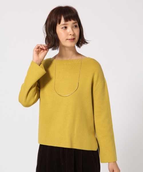 GLOBAL WORK（グローバルワーク）の「ハイゲージミラノリブニット長袖/761409（ニット/セーター・レディース・ネイビー/イエロー/レッド/ホワイト/ライトグレー/ピンク系その他・SMALL/LARGE/MEDIUM）」の5枚目の写真