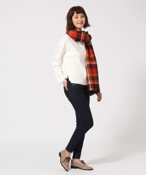 GLOBAL WORK（グローバルワーク）の「ハイゲージミラノリブニット長袖/761409（ニット/セーター・レディース・ネイビー/イエロー/レッド/ホワイト/ライトグレー/ピンク系その他・SMALL/LARGE/MEDIUM）」の7枚目の写真