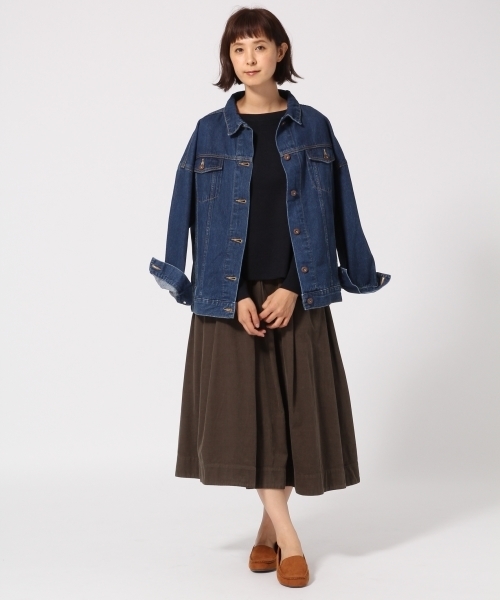 GLOBAL WORK（グローバルワーク）の「ハイゲージミラノリブニット長袖/761409（ニット/セーター・レディース・ネイビー/イエロー/レッド/ホワイト/ライトグレー/ピンク系その他・SMALL/LARGE/MEDIUM）」の9枚目の写真