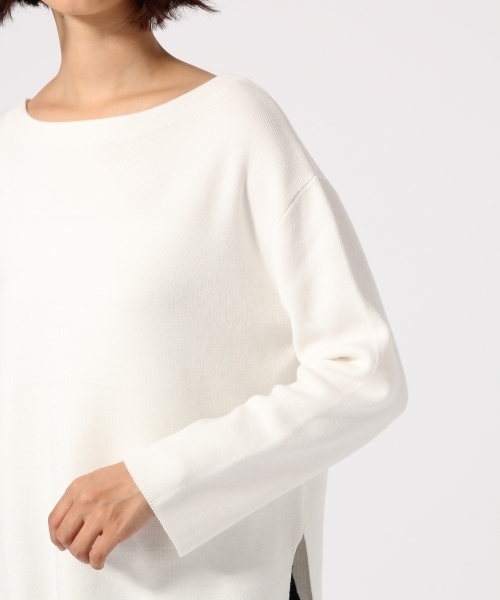 GLOBAL WORK（グローバルワーク）の「ハイゲージミラノリブニット長袖/761409（ニット/セーター・レディース・ネイビー/イエロー/レッド/ホワイト/ライトグレー/ピンク系その他・SMALL/LARGE/MEDIUM）」の16枚目の写真