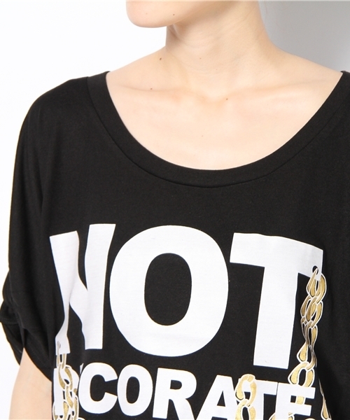 LB-03（エルビー・ゼロスリー）の「デコBigトップス（Tシャツ/カットソー・レディース・ブラック系/グレー系1/ホワイト系・FREE）」の6枚目の写真