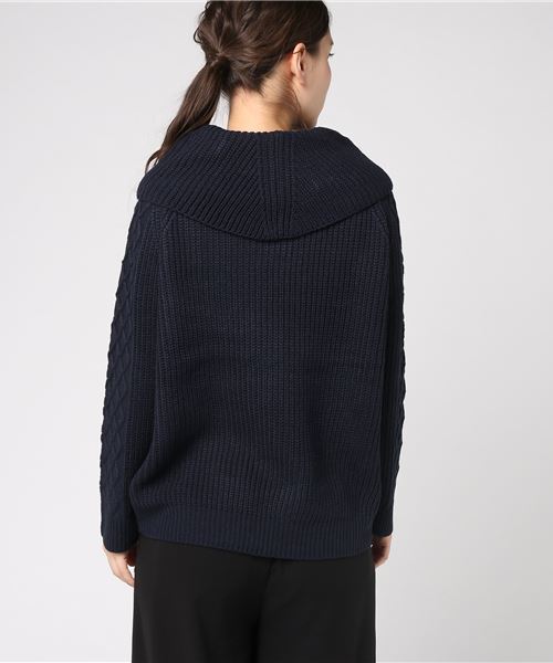 AMERICAN HOLIC(アメリカンホリック)の「オフタートルケーブルニットプルオーバー(ニット/セーター・レディース・オフホワイト/ブラック/ベージュ/マスタード/ネイビー・FREE)」の7枚目の写真