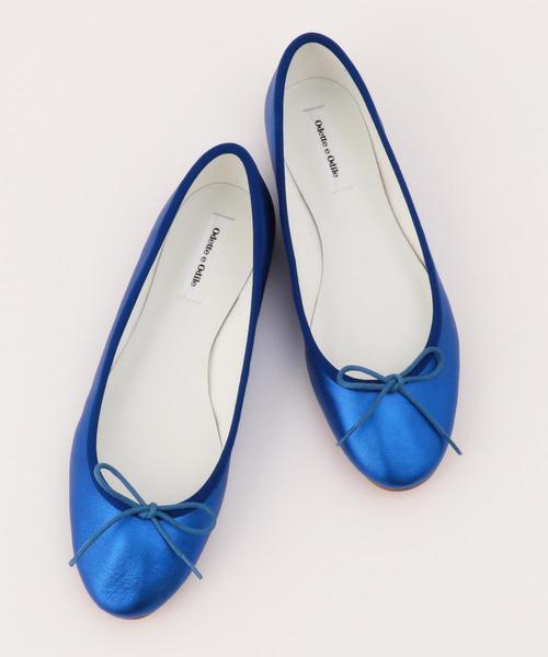 ODETTE E ODILE（オデットエオディール）の「OFD バレリーナ18S CT10↓↑（バレエシューズ・レディース・ネイビー/レッド/シルバー/マスタード/ロイヤルブルー/ゴールド・22cm/22.5cm/23cm/23.5cm/24cm/24.5cm/25cm/21.5cm）」の3枚目の写真