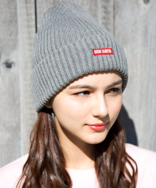 BEN DAVIS ORIGINALS(ベンデイビスオリジナルス)の「BEN DAVIS MINI WAPPEN KNIT CAP(ニットキャップ/ビーニー・メンズ・ホワイト/ブラック/ネイビー/ヘザーグレー/ブラウン系その他/ブラック系その他/ブルー系その他2/レッド・FREE)」の4枚目の写真