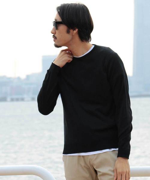 未使用JOHN SMEDLEY men's BIGI別注ニットブラック JOHN SMEDLEY（ジョンスメドレー）の「【JOHN SMEDLEY(ジョン