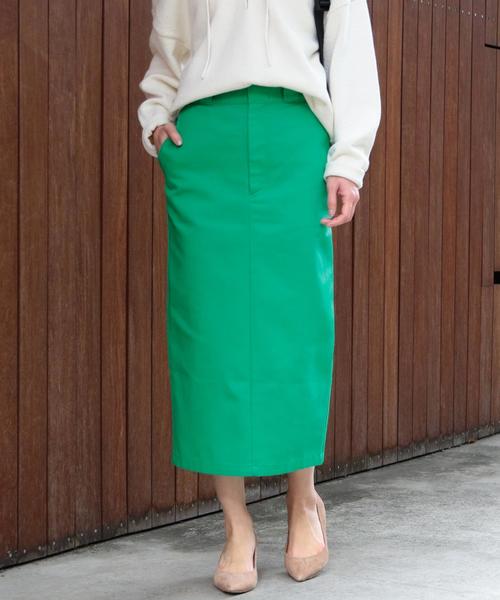 Dickies(ディッキーズ)の「【別注】<Dickies>∴タイトスカート о(スカート・レディース・ブラック/ライトグレー/ケリー/ダークブラウン/マスタード・SMALL/MEDIUM)」の4枚目の写真