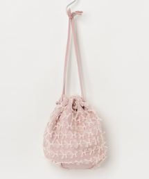 merlot plus | リボンチュール巾着ハンドバッグ2562(ハンドバッグ)