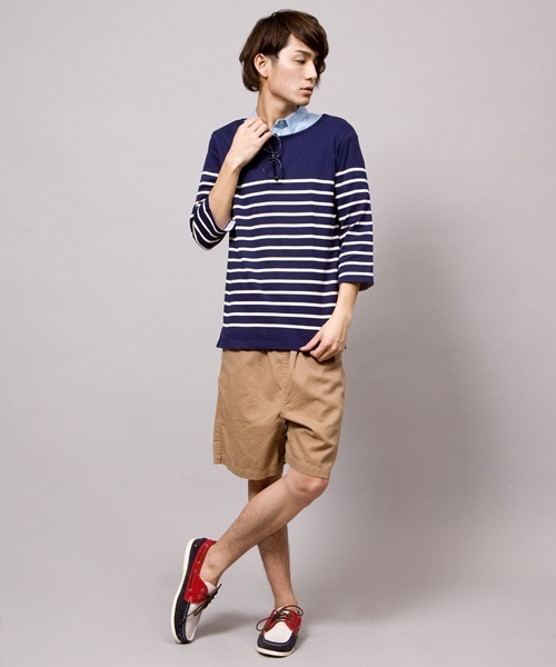 WEGO(ウィゴー)の「WEGO/パネルボーダー7Sカットソー(Tシャツ/カットソー・メンズ・ネイビー/ブルー系その他/ロイヤルブルー/ピンク/レッド/トリコロール・SMALL/MEDIUM/LARGE)」の8枚目の写真