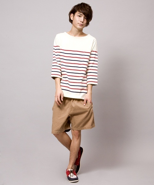 WEGO(ウィゴー)の「WEGO/パネルボーダー7Sカットソー(Tシャツ/カットソー・メンズ・ネイビー/ブルー系その他/ロイヤルブルー/ピンク/レッド/トリコロール・SMALL/MEDIUM/LARGE)」の13枚目の写真