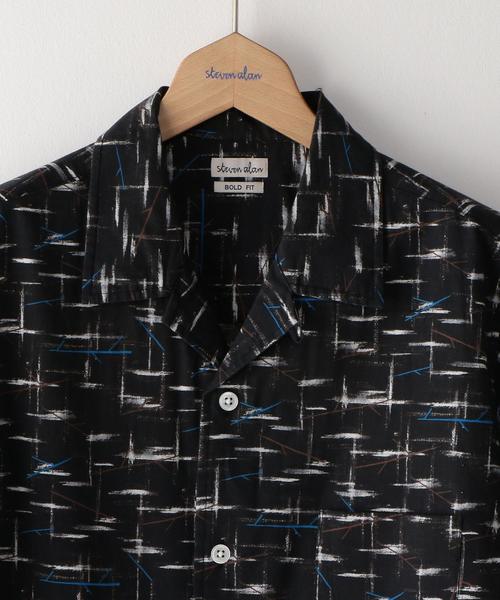 Steven Alan（スティーブンアラン）の「＜Steven Alan＞ C/L PRINT OPEN COLLAR-BOLD SHIRT/シャツ（シャツ/ブラウス・メンズ・ブラック・SMALL/MEDIUM/X-LARGE/LARGE）」の7枚目の写真