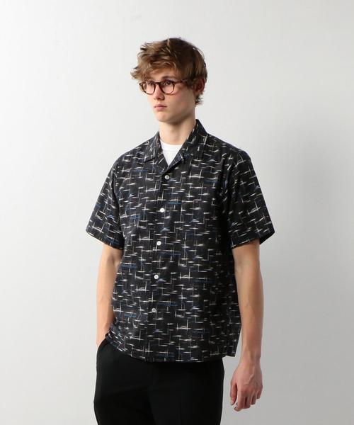 Steven Alan（スティーブンアラン）の「＜Steven Alan＞ C/L PRINT OPEN COLLAR-BOLD SHIRT/シャツ（シャツ/ブラウス・メンズ・ブラック・SMALL/MEDIUM/X-LARGE/LARGE）」の2枚目の写真