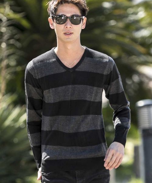 A.S.M（エーエスエム）の「ハイゲ－ジスプリングニット（ニット/セーター・メンズ・ブルー/ブラック/レッド/パープル・48/50）」の12枚目の写真